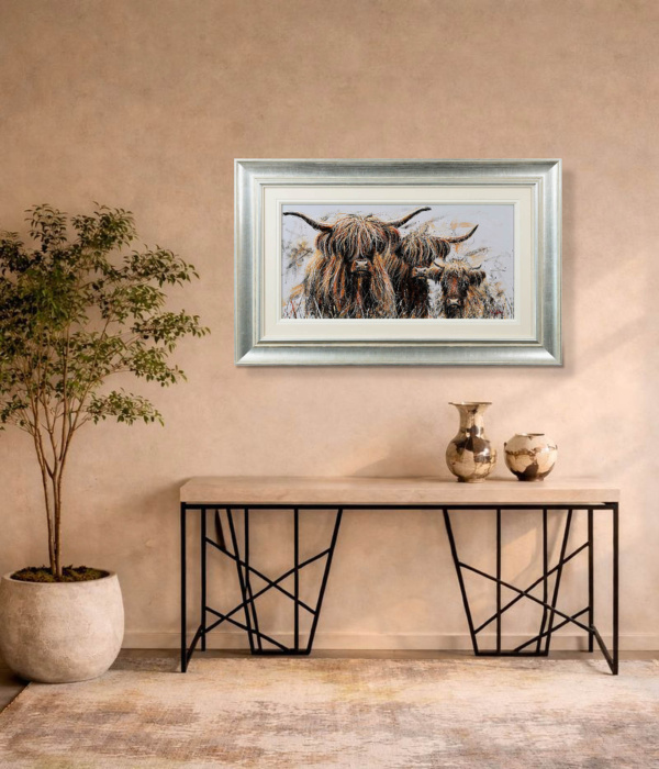 Family Photo II by Ruby Keller, original painting, in room