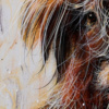 You Were Saying? by Ruby Keller, original painting, detail