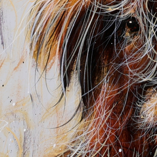 You Were Saying? by Ruby Keller, original painting, detail