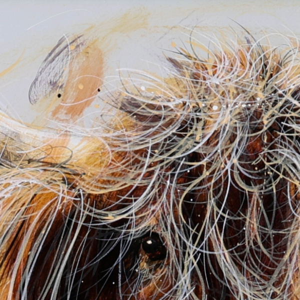 You Were Saying? by Ruby Keller, original painting, detail