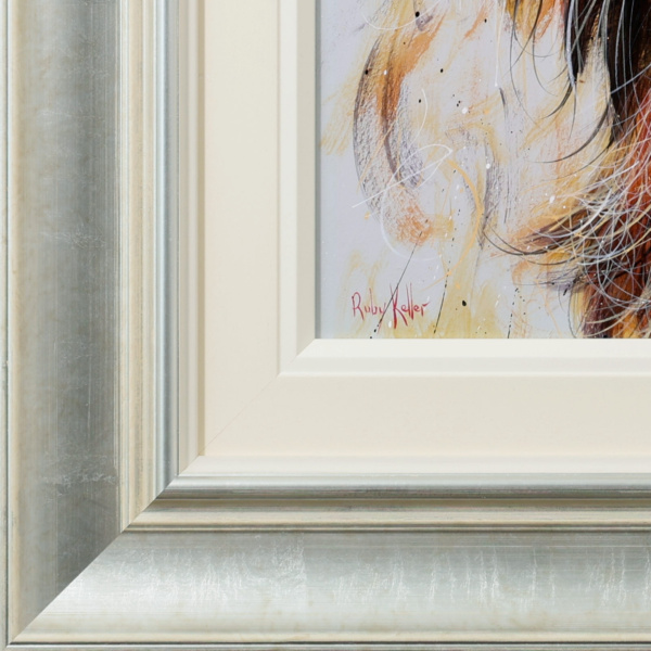 You Were Saying? by Ruby Keller, original painting, detail