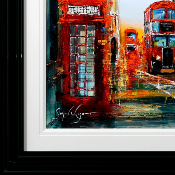 London In Motion by Simon Wright, original painting, detail