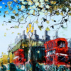 View from Westminster Bridge by Simon Wright, original painting, detail