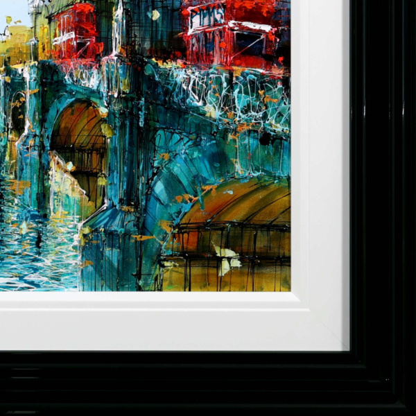 View from Westminster Bridge by Simon Wright, original painting, detail