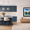View from Westminster Bridge by Simon Wright, original painting, in room