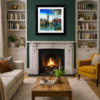 View from Westminster Bridge by Simon Wright, original painting, in room