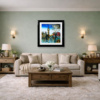 View from Westminster Bridge by Simon Wright, original painting, in room