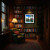 View from Westminster Bridge by Simon Wright, original painting, in room
