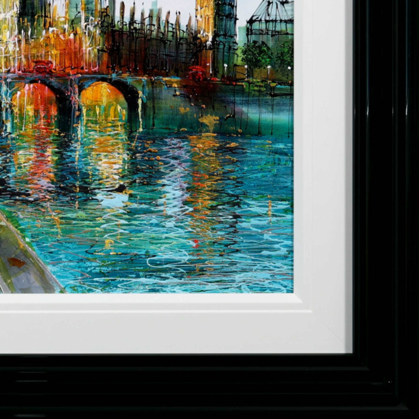 Spring On The Thames by Simon Wright, original painting, detail