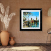 Spring On The Thames by Simon Wright, original painting, in room