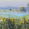 Summer Meadow by Allan Morgan, original painting, detail