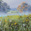 Summer Meadow by Allan Morgan, original painting, detail
