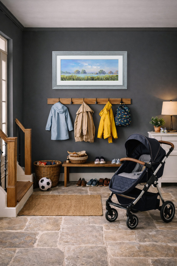 Summer Meadow by Allan Morgan, original painting, in room