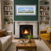 Summer Meadow by Allan Morgan, original painting, in room