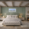 Lavender Meadow by Allan Morgan, original painting, in room