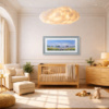 Lavender Meadow by Allan Morgan, original painting, in room