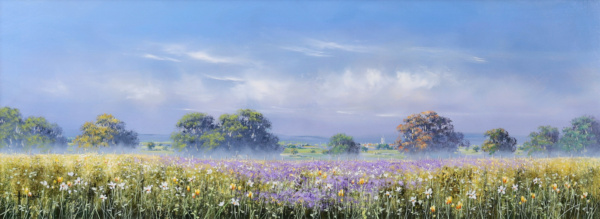 Lavender Meadow by Allan Morgan, original painting