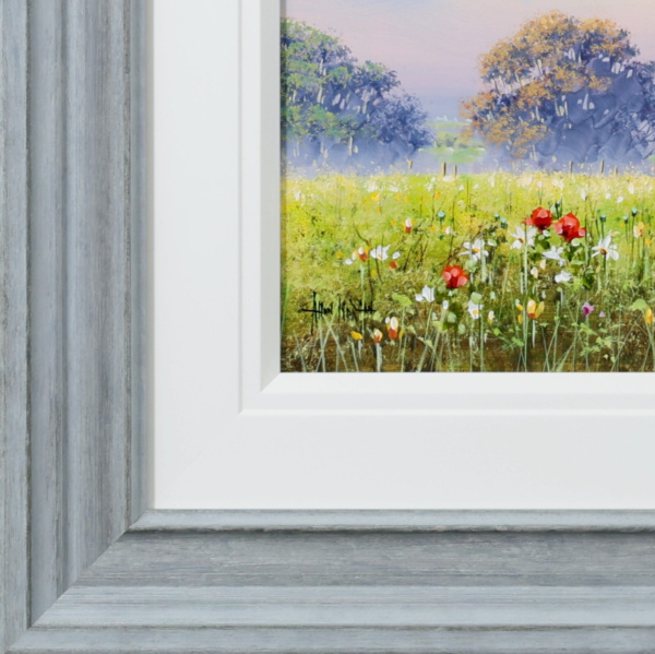 Summer Meadow Light by Allan Morgan, original painting, detail