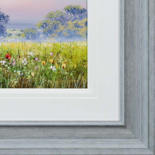 Summer Meadow Light by Allan Morgan, original painting, detail