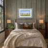 Summer Meadow Light by Allan Morgan, original painting, in room