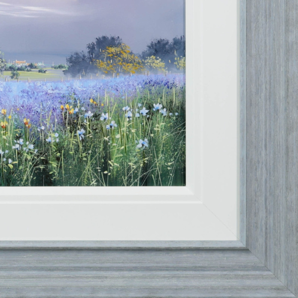 Cool Meadow Light by Allan Morgan, original painting, detail
