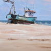 Tide’s Edge by Allan Morgan, original painting, detail