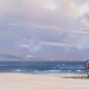 Resting Boat by Allan Morgan, original painting, detail