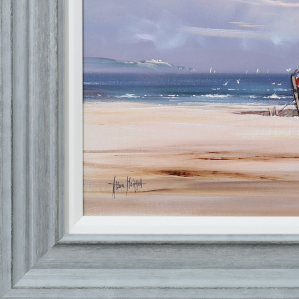 Resting Boat by Allan Morgan, original painting, detail