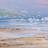 Quiet Shore by Allan Morgan, original painting, detail