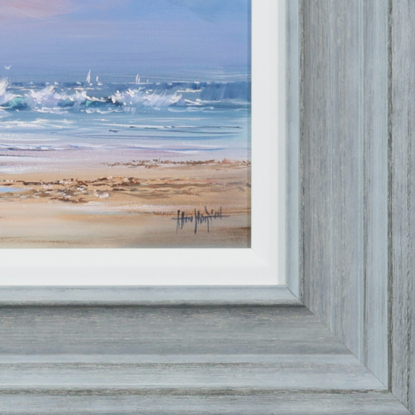 Quiet Shore by Allan Morgan, original painting, detail