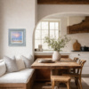 Quiet Shore by Allan Morgan, original painting, in room