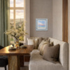 Distant Headland by Allan Morgan, original painting, in room