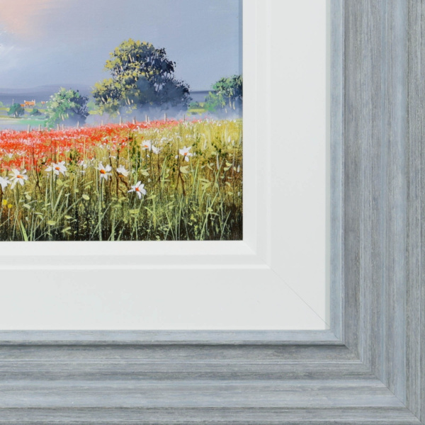 Poppies In Bloom by Allan Morgan, original painting, detail
