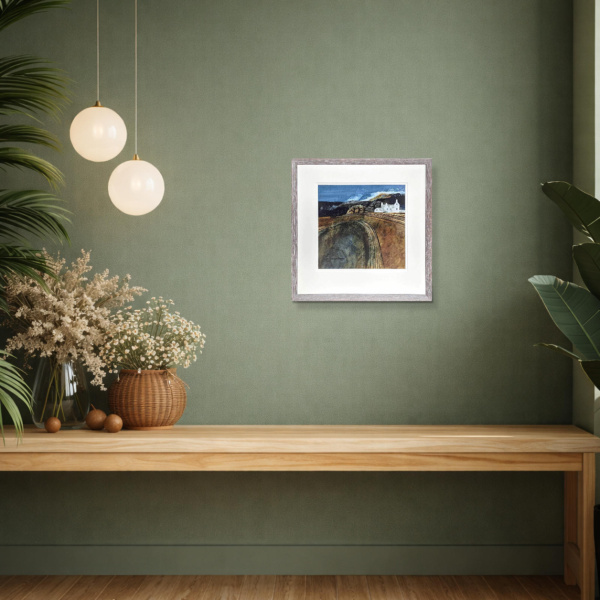 Autumn Ploughing by Michael Morgan, limited edition print, in room
