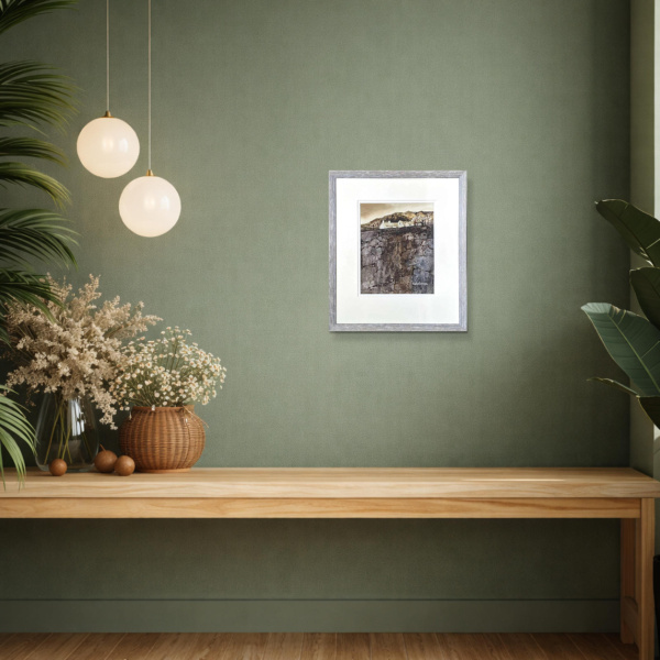 Dry Stone Wall by Michael Morgan, limited edition print, in room