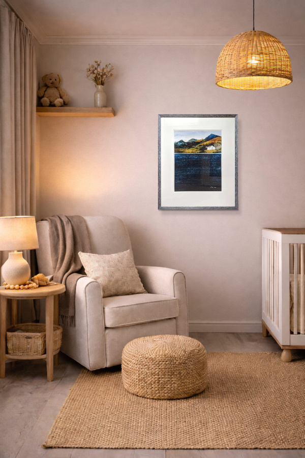 Mountain View, Skye by Michael Morgan, limited edition print, in room