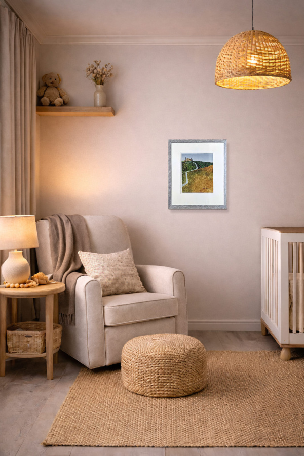 Tuscany Path IV by Michael Morgan, limited edition print, in room