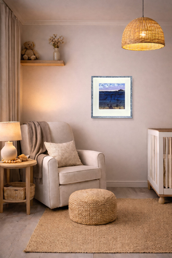 Bamburgh Castle by Michael Morgan, limited edition print, in room