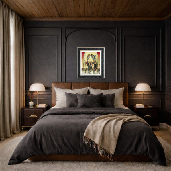 Lunar Love by Andrei Protsouk, limited edition print, in room