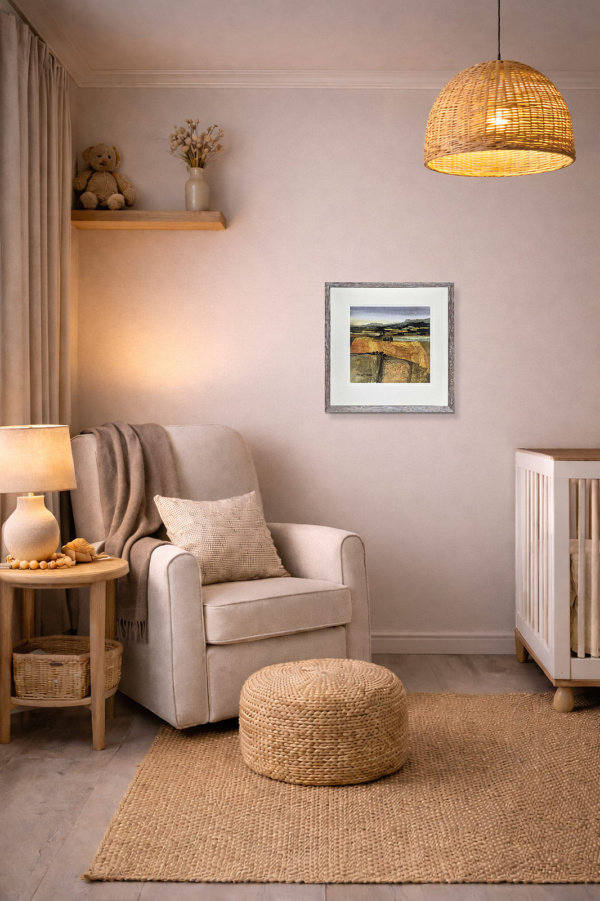 Field Patterns by Michael Morgan, limited edition print, in room
