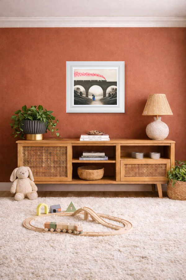 Love Train by Michael Abrams, limited edition print, in room