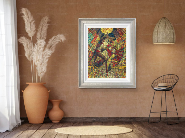 Love in Times Square by Andrei Protsouk, limited edition print, in room