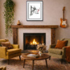 Swinging In The Rain by Scott Tetlow, limited edition print, in room