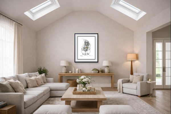Puzzled by Scott Tetlow, limited edition print, in room