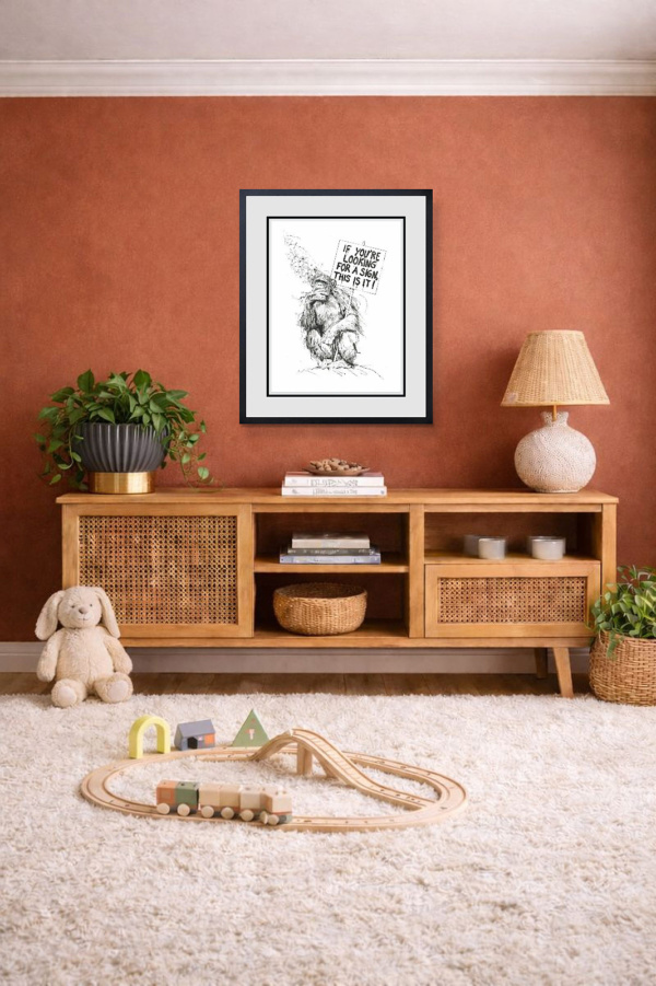 If You’re Looking For A Sign by Scott Tetlow, limited edition print, in room