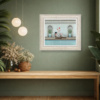 Relax, You Deserve It by Michael Abrams, limited edition print, in room