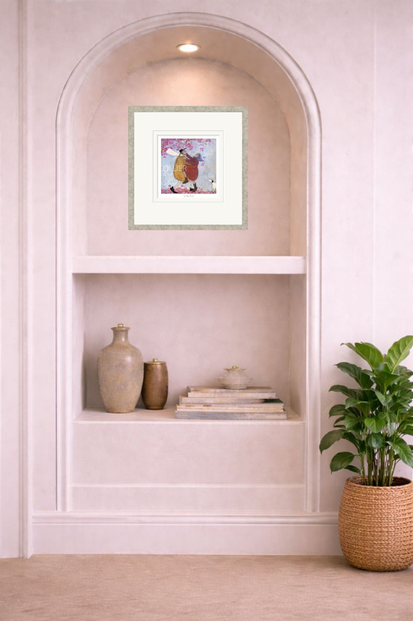 In the Pink by Sam Toft, limited edition print, in room