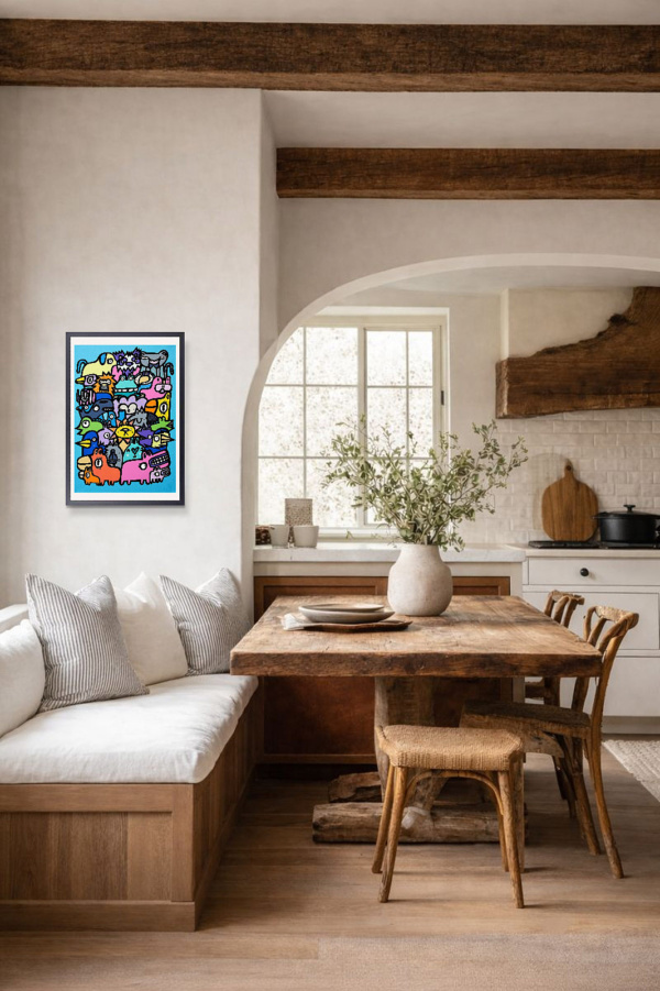 The March by Kev Munday, limited edition print, in room
