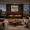 Out in Front by Anthony Dobson, limited edition print, in room