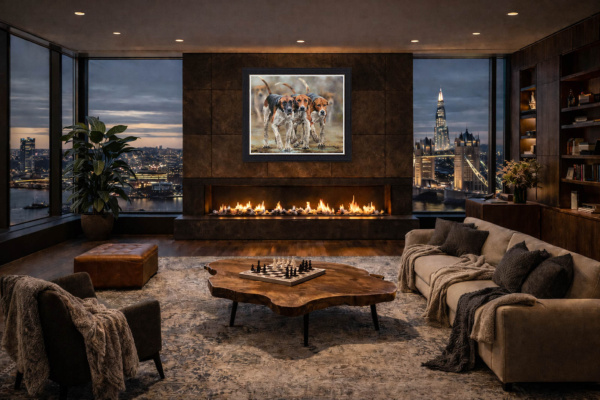Out in Front by Anthony Dobson, limited edition print, in room